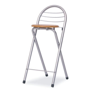 KONDELA Boxer barová stolička buk / aluminium