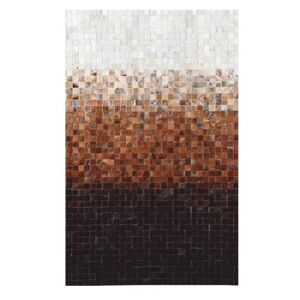 TEMPO KONDELA Typ 7 kožený koberec 70x140 cm vzor patchwork