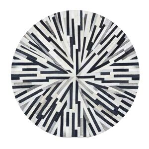 TEMPO KONDELA Typ 8 kožený koberec 150x150 cm vzor patchwork