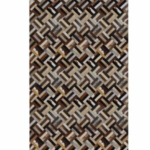 TEMPO KONDELA Typ 2 kožený koberec 170x240 cm vzor patchwork