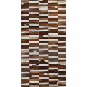 TEMPO KONDELA Typ 5 kožený koberec 171x240 cm vzor patchwork