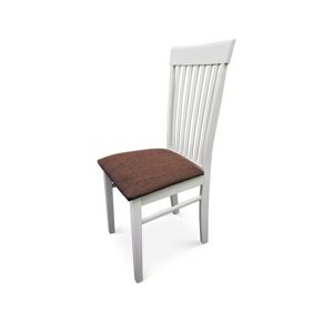 KONDELA Astro New jedálenská stolička biela / hnedá