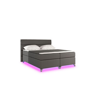 NABBI Avellino 180 čalúnená manželská posteľ s úložným priestorom sivá (Soft 29)