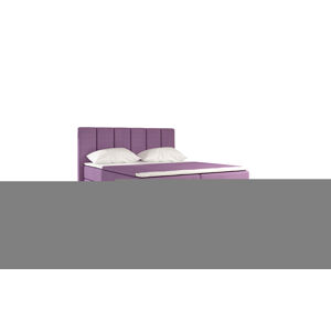NABBI Barino 160 čalúnená manželská posteľ s úložným priestorom ružová