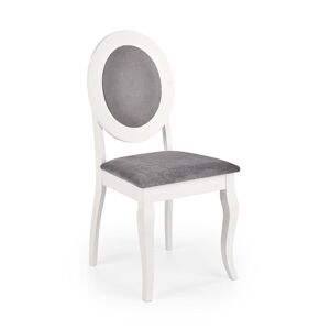 HALMAR Barock jedálenská stolička biela / sivá