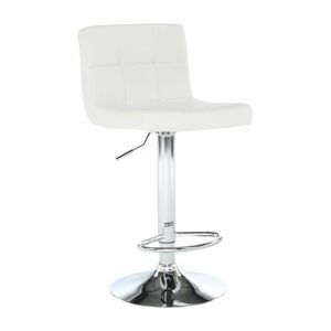 TEMPO KONDELA Kandy New barová stolička biela / chróm