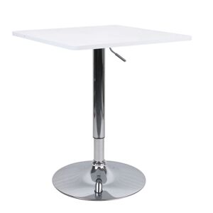 TEMPO KONDELA Florian 2 New barový stôl s nastaviteľnou výškou biela