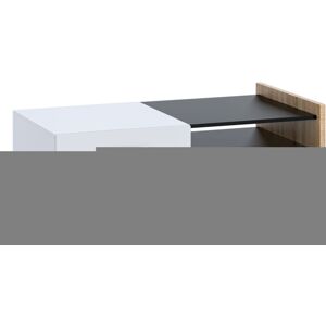 MEBLOCROSS Box Box-03 konferenčný stolík sonoma svetlá / biela / čierna