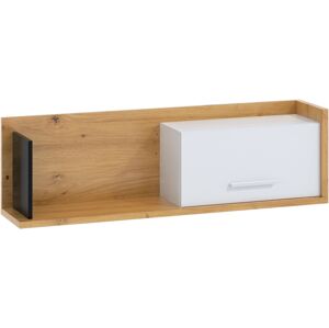 MEBLOCROSS Box BOX-11 polica dub artisan / biela / čierna