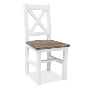 SIGNAL Poprad jedálenská stolička hnedý vosk / biely vosk