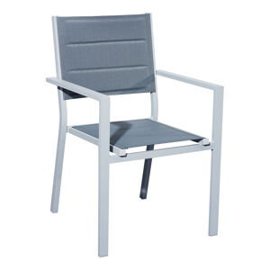 NABBI Diverso hliníková záhradná stolička sivá