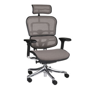 NABBI Efuso BS kancelárska stolička s podrúčkami sivá / čierna / chróm