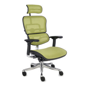 NABBI Efuso BT kancelárska stolička s podrúčkami limetková / čierna / chróm
