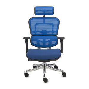 NABBI Efuso BT kancelárska stolička s podrúčkami modrá / čierna / chróm