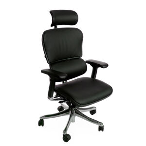NABBI Efuso LE kancelárska stolička s podrúčkami čierna / chróm