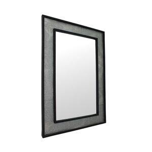KONDELA Elison Typ 9 zrkadlo na stenu strieborná / čierna