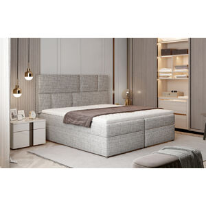 NABBI Ferine 145 čalúnená manželská posteľ s úložným priestorom sivá (Berlin 01)