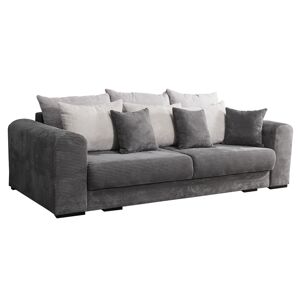 KONDELA Gilen Big Sofa rozkladacia pohovka s úložným priestornom sivá / svetlosivá / béžová