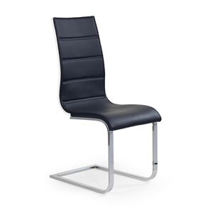 HALMAR K104 jedálenská stolička čierna / biely lesk