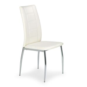 HALMAR K134 jedálenská stolička biela / chróm