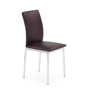 HALMAR K137 jedálenská stolička hnedá / chróm