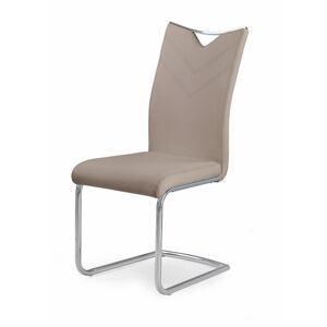 HALMAR K224 jedálenská stolička cappuccino / chróm