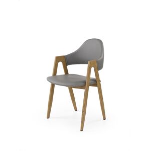 HALMAR K247 jedálenská stolička sivá / dub medový
