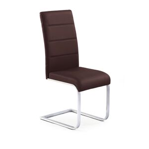 HALMAR K85 jedálenská stolička hnedá / chróm