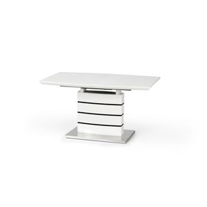 HALMAR Nord rozkladací jedálenský stôl biely lesk / čierny lesk