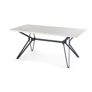 HALMAR Pascal 160 jedálenský stôl biely lesk / čierna