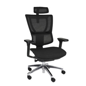 NABBI Iko BS kancelárska stolička s podrúčkami čierna / chróm