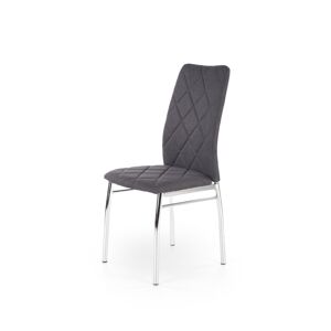 HALMAR K309 jedálenská stolička tmavosivá / chróm