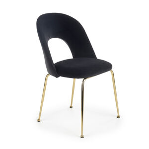 HALMAR K385 jedálenská stolička čierna / zlatá