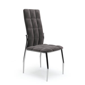 HALMAR K416 jedálenská stolička tmavosivá (Velvet) / chróm