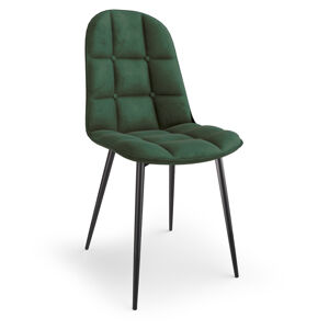 HALMAR K417 jedálenská stolička tmavozelená (Velvet) / čierna