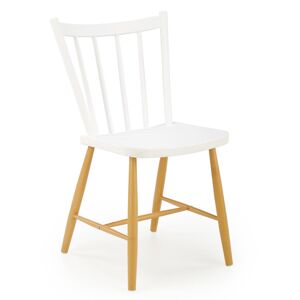HALMAR K419 jedálenská stolička biela / prírodná