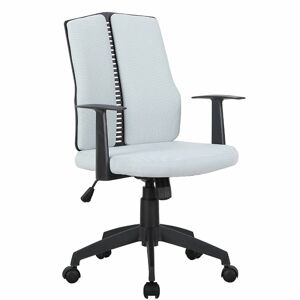 TEMPO KONDELA Delano kancelárska stolička s podrúčkami svetlosivá / čierna