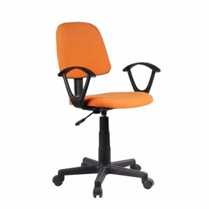 TEMPO KONDELA Tamson kancelárska stolička s podrúčkami oranžová / čierna
