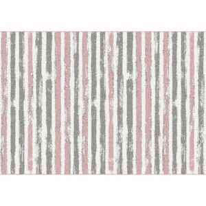 KONDELA Karan koberec 57x90 cm ružová / sivá / biela
