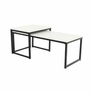 TEMPO KONDELA Kastler Typ 2 konferenčný stolík (2 ks) čierna / biela
