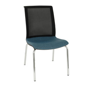 NABBI Libon 4L BS konferenčná stolička modrá / čierna / chróm