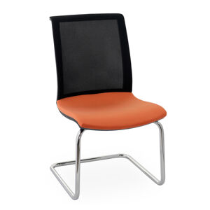 NABBI Libon V BS konferenčná stolička oranžová / čierna / chróm