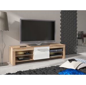 MEBLOCROSS Flex tv stolík sonoma svetlá / biela