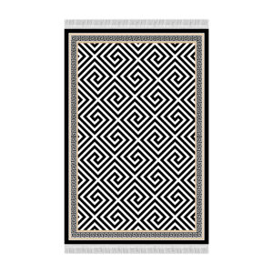 TEMPO KONDELA Motive koberec 80x150 cm čierna / biela