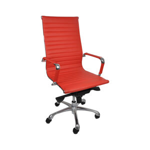 NABBI Naxo kancelárska stolička s podrúčkami červená / chróm
