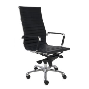 NABBI Naxo kancelárska stolička s podrúčkami čierna / chróm