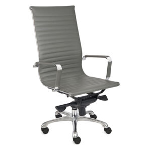 NABBI Naxo kancelárska stolička s podrúčkami sivá / chróm
