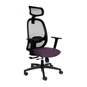 Kancelárska stolička s podrúčkami Nedim BS HD - fialová (Medley 09) / čierna