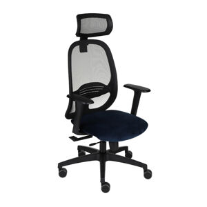 Kancelárska stolička s podrúčkami Nedim BS HD - tmavomodrá / čierna