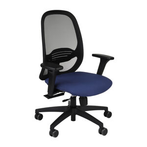 Kancelárska stolička s podrúčkami Nedim BS - tmavomodrá / čierna